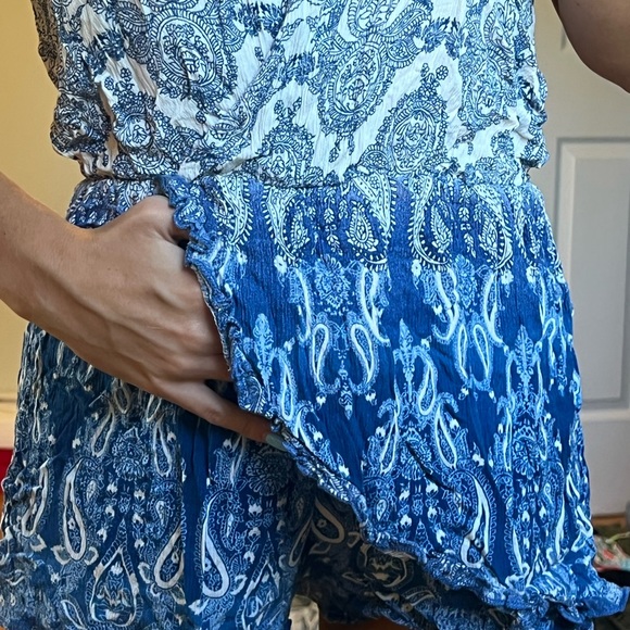 Blue Paisley Romper - Picture 5 of 10